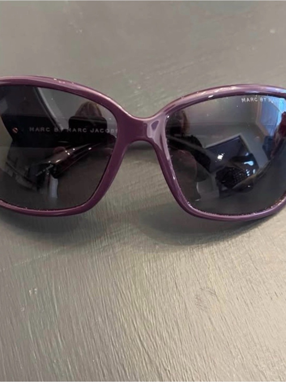 Marc Jacobs Purple Frame Women's Sunglasses with Dark Lenses